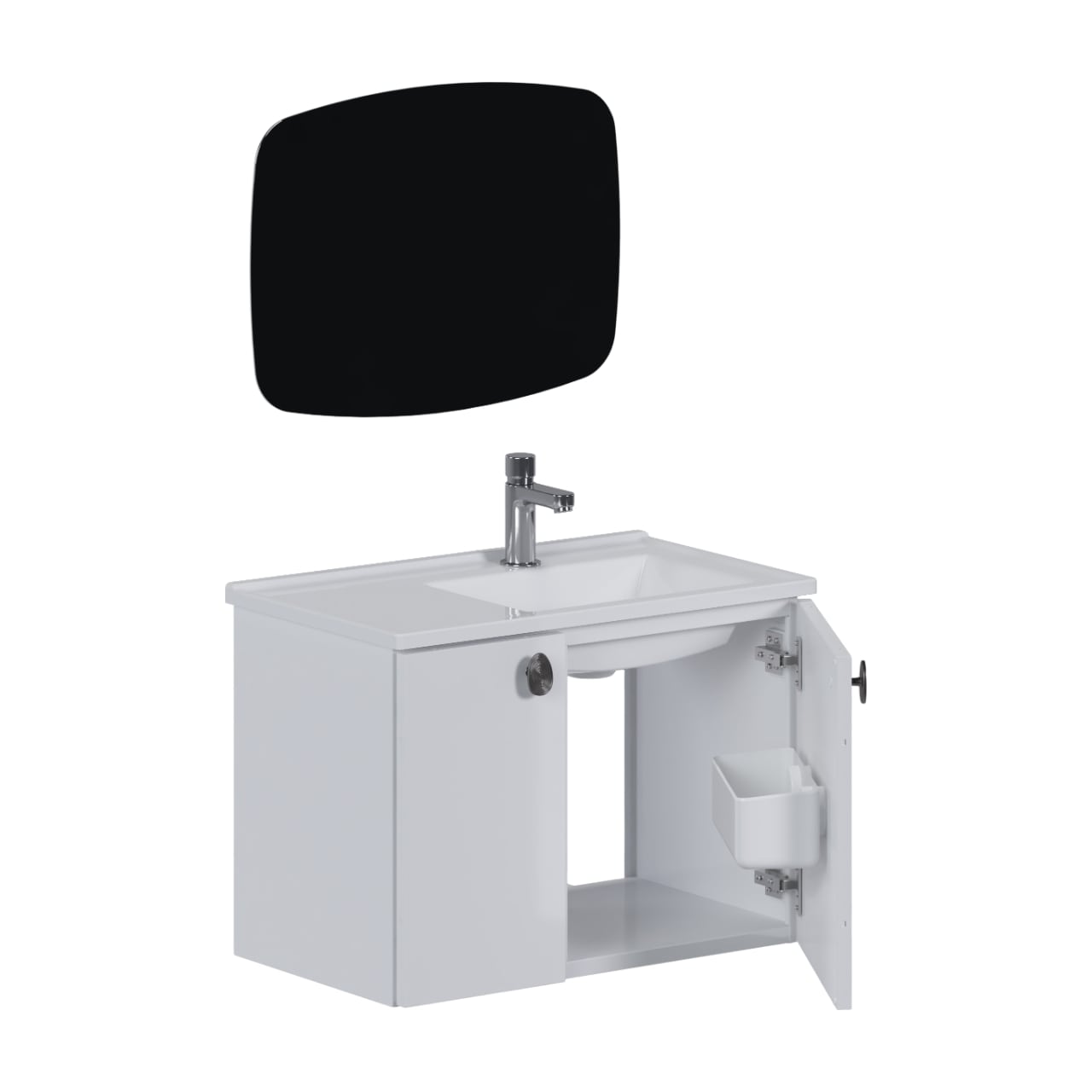 COZIMAX - GABINETE PARA BANHEIRO EM A�O TARUM� 60CM BRANCO